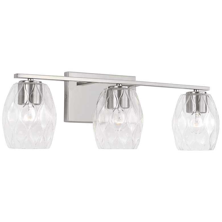 Image 4 Capital Lucas 24 inch Wide Brushed Nickel 3-Light Bath Light more views