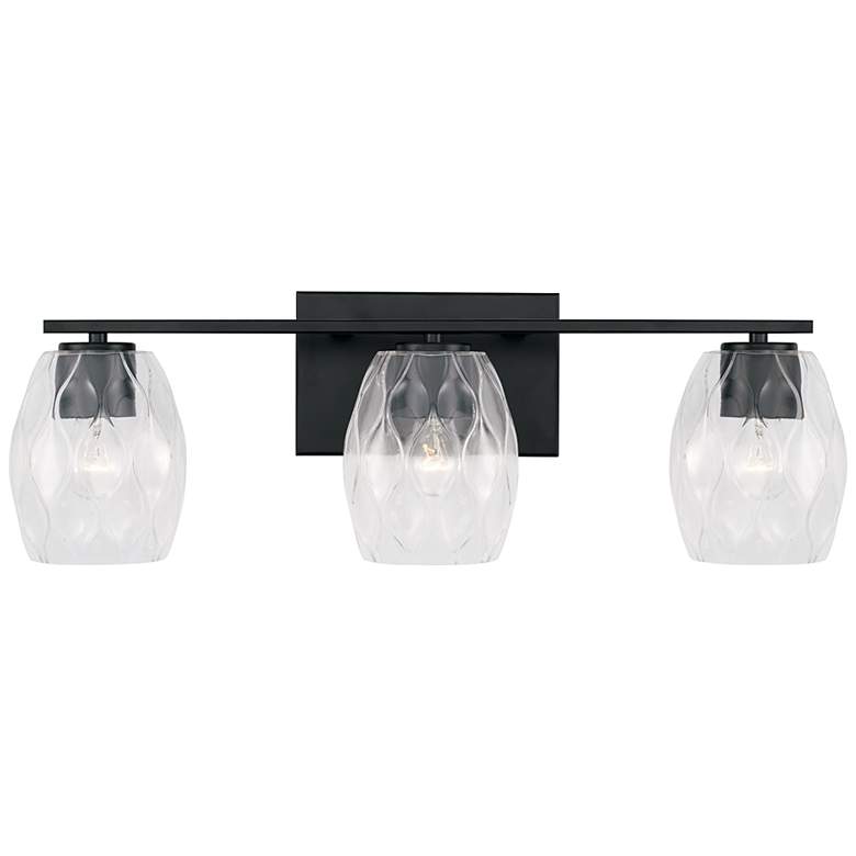 Image 2 Capital Lucas 24 inch Wide Matte Black 3-Light Bath Light