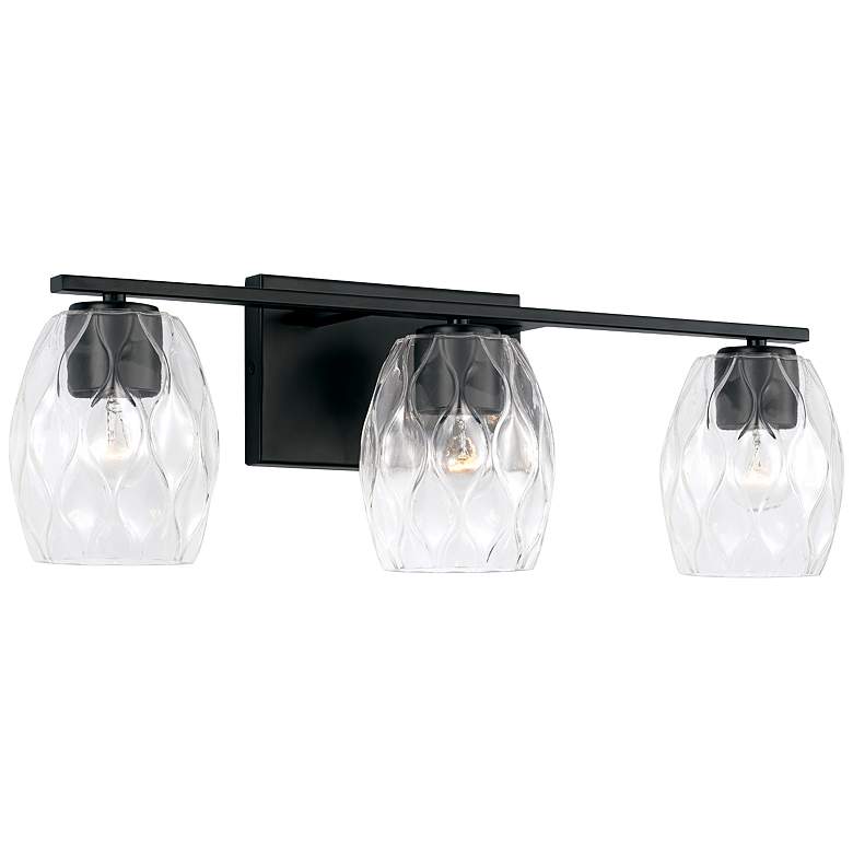 Image 4 Capital Lucas 24 inch Wide Matte Black 3-Light Bath Light more views