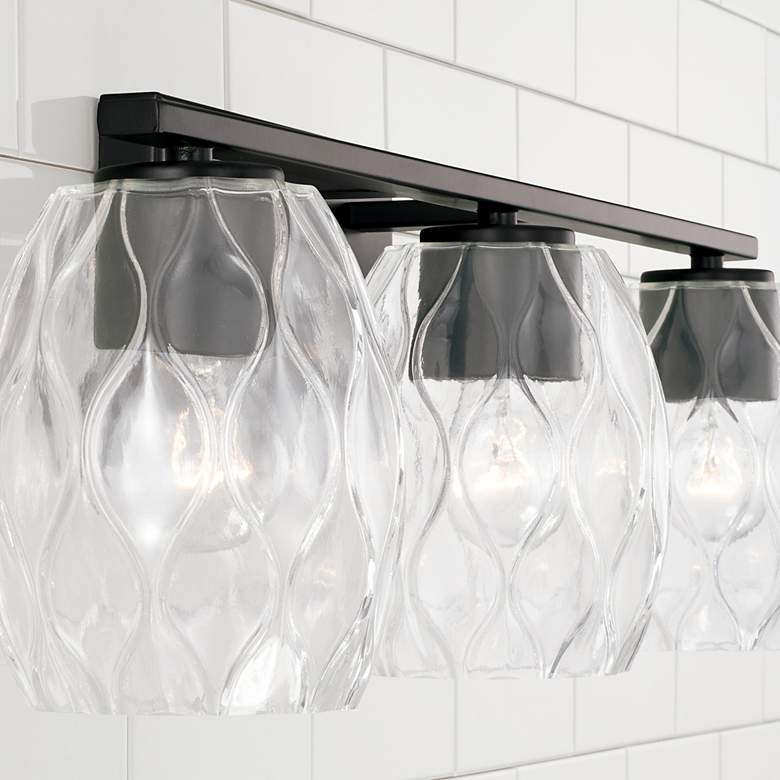 Image 5 Capital Lucas 24" Wide Matte Black 3-Light Bath Light more views