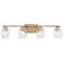 Capital Lucas 33 1/2" Wide Aged Brass 4-Light Bath Light