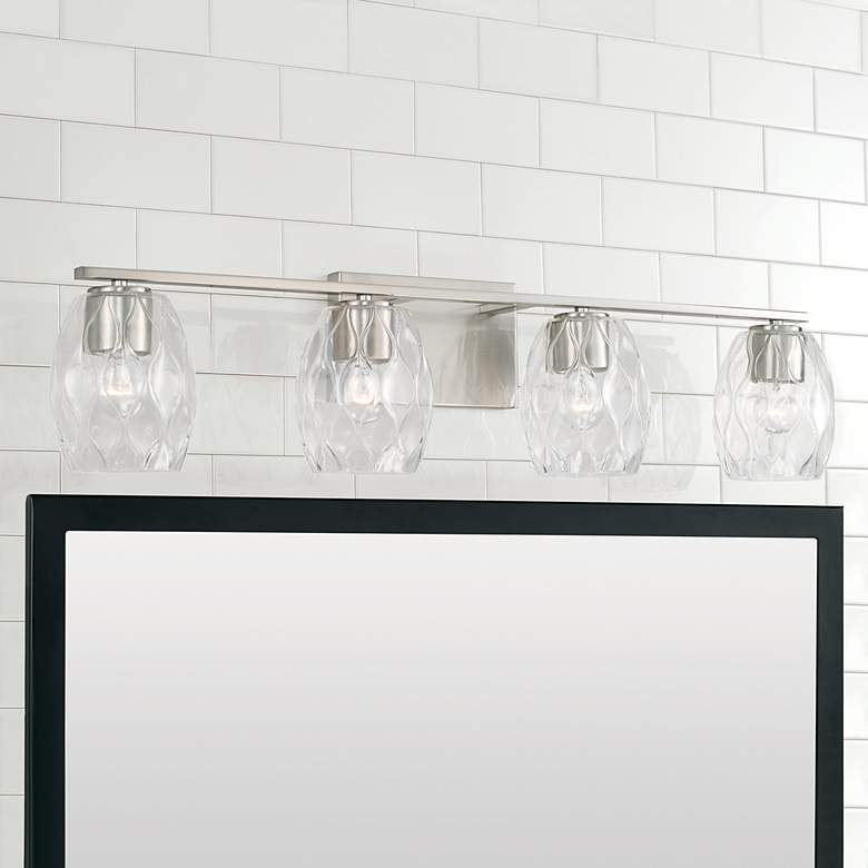 Image 1 Capital Lucas 33 1/2" Wide Brushed Nickel 4-Light Bath Light