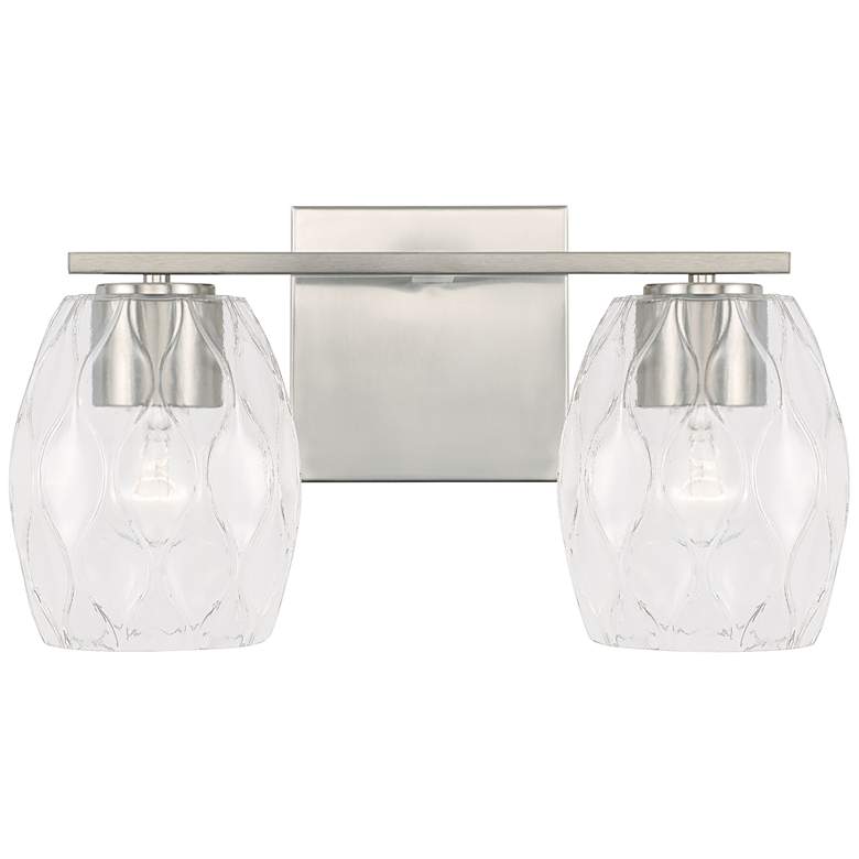 Image 2 Capital Lucas 7 3/4 inch High Brushed Nickel 2-Light Wall Sconce