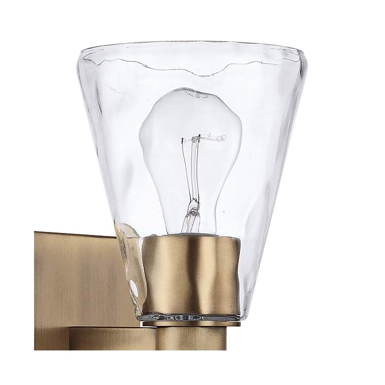 Image 2 Capital Lyra 13" High Aged Brass 2-Light Wall Sconce more views