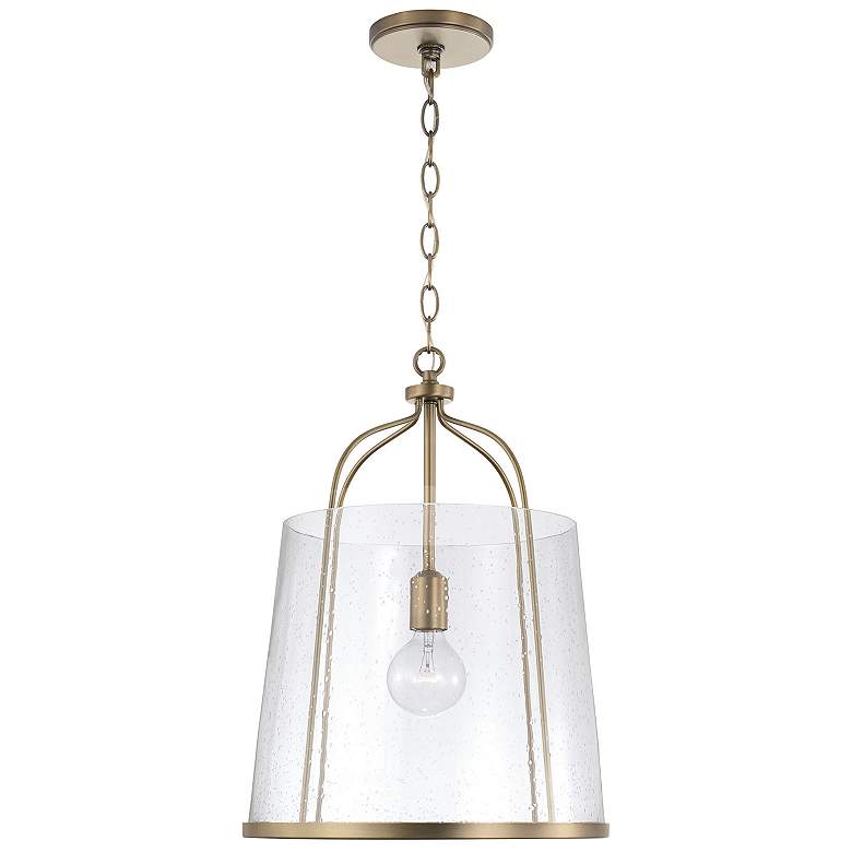 Image 2 Capital Madison 14" Wide Aged Brass Metal Pendant Light