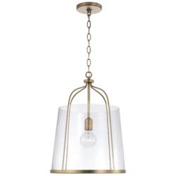 Capital Madison 14" Wide Aged Brass Metal Pendant Light