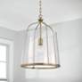 1_Capital Madison 14" Wide Aged Brass Metal Pendant Light