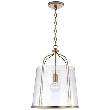 Capital Madison 14" Wide Aged Brass Metal Pendant Light