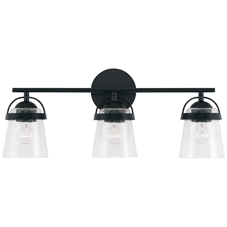 Image 2 Capital Madison 23 1/4" Wide Matte Black 3-Light Bath Light