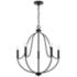 Capital Madison 25" Wide Matte Black 5-Light Chandelier