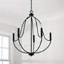 1_Capital Madison 25" Wide Matte Black 5-Light Chandelier