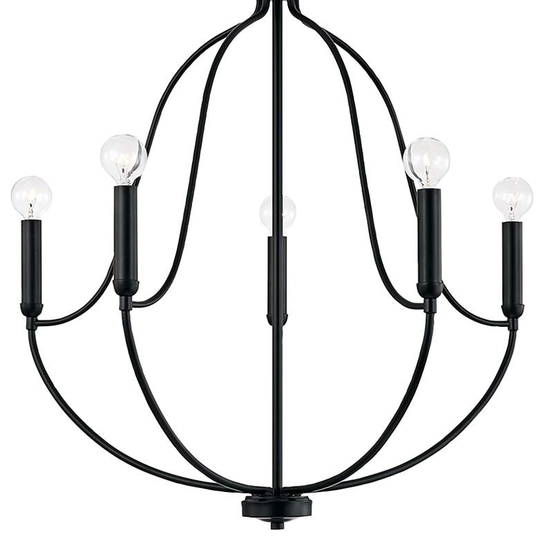 Image 3 Capital Madison 25" Wide Matte Black 5-Light Chandelier more views