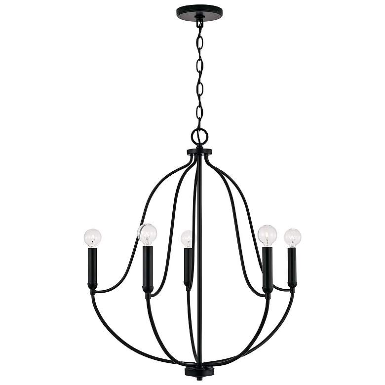 Image 5 Capital Madison 25" Wide Matte Black 5-Light Chandelier more views