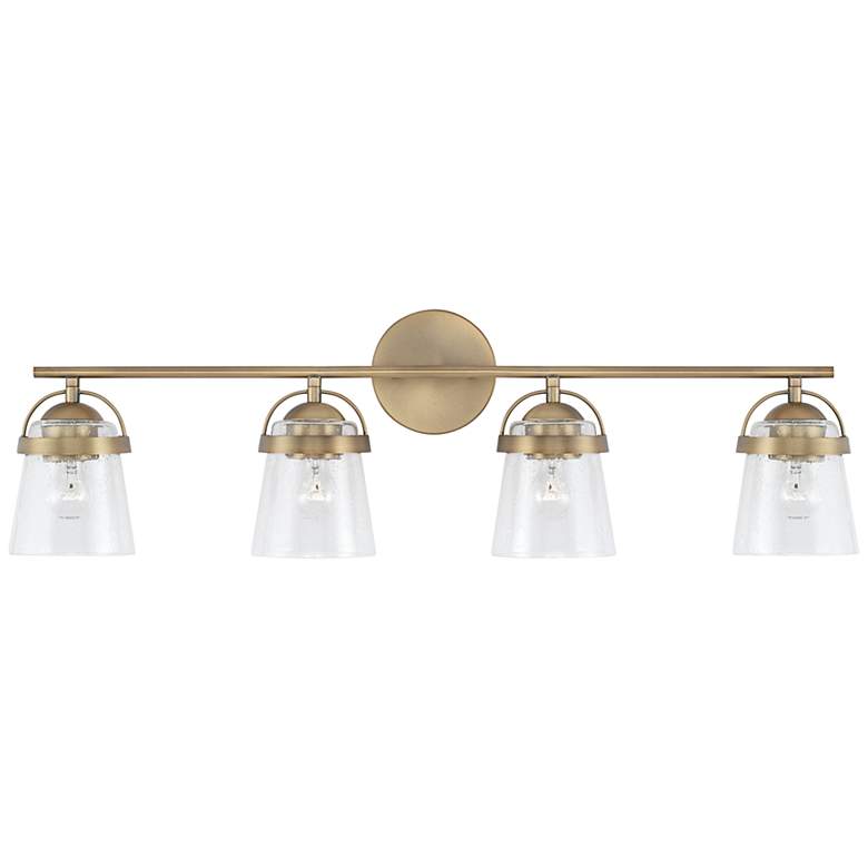 Image 2 Capital Madison 32 1/2" Wide Aged Brass 4-Light Bath Light
