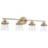 Capital Madison 32 1/2" Wide Aged Brass 4-Light Bath Light