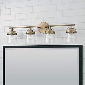 Image1 of Capital Madison 32 1/2" Wide Aged Brass 4-Light Bath Light