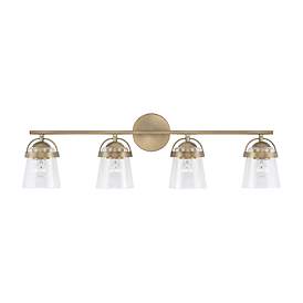 Image4 of Capital Madison 32 1/2" Wide Aged Brass 4-Light Bath Light more views
