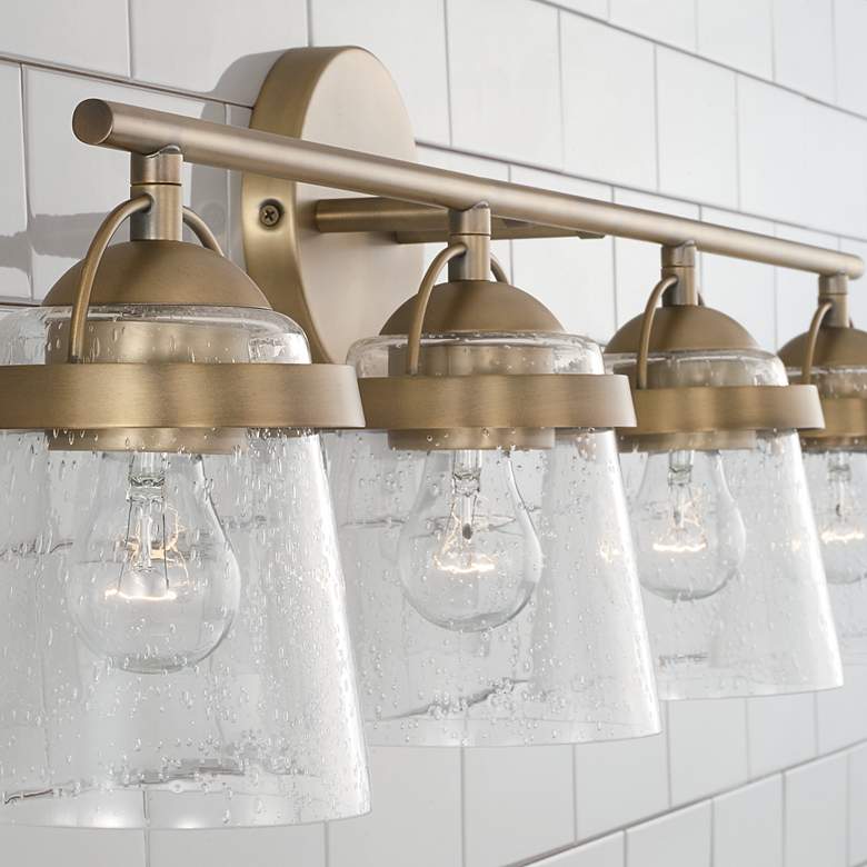 Image 5 Capital Madison 32 1/2" Wide Aged Brass 4-Light Bath Light more views