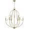 Capital Madison 32 1/2" Wide Aged Brass 9-Light Chandelier