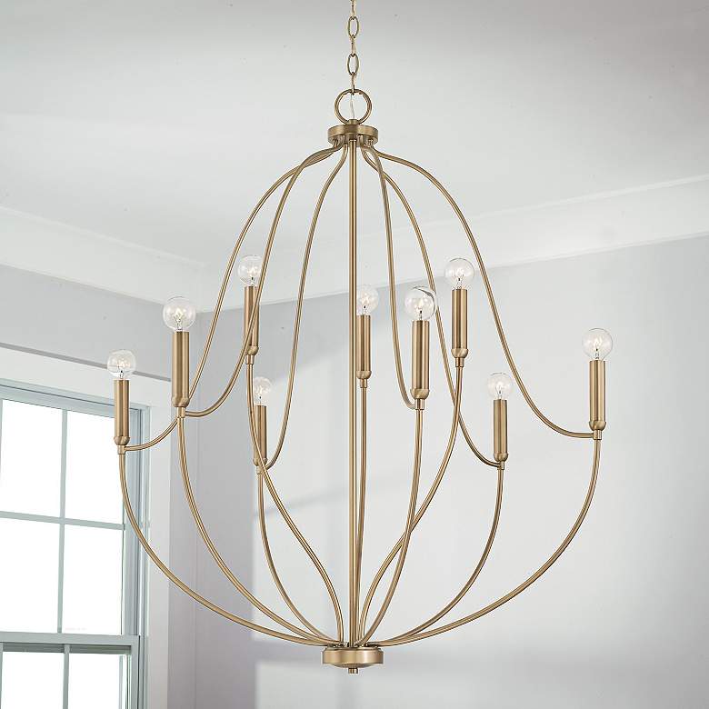 Image 1 Capital Madison 32 1/2" Wide Aged Brass 9-Light Chandelier