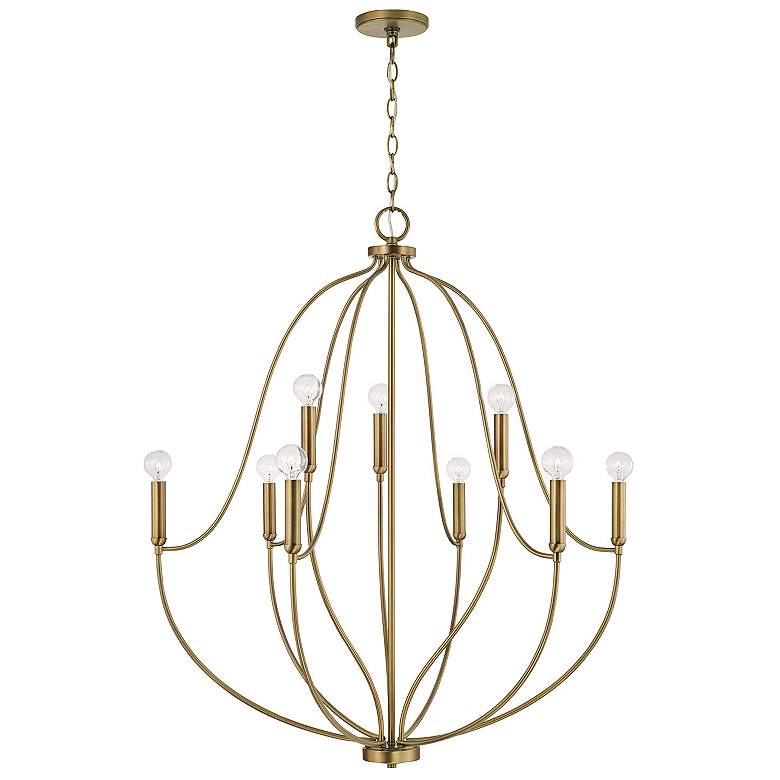 Image 4 Capital Madison 32 1/2" Wide Aged Brass 9-Light Chandelier more views