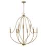 4_Capital Madison 32 1/2" Wide Aged Brass 9-Light Chandelier more views