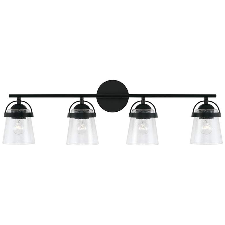 Image 2 Capital Madison 32 1/2" Wide Matte Black 4-Light Bath Light