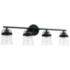 Capital Madison 32 1/2" Wide Matte Black 4-Light Bath Light