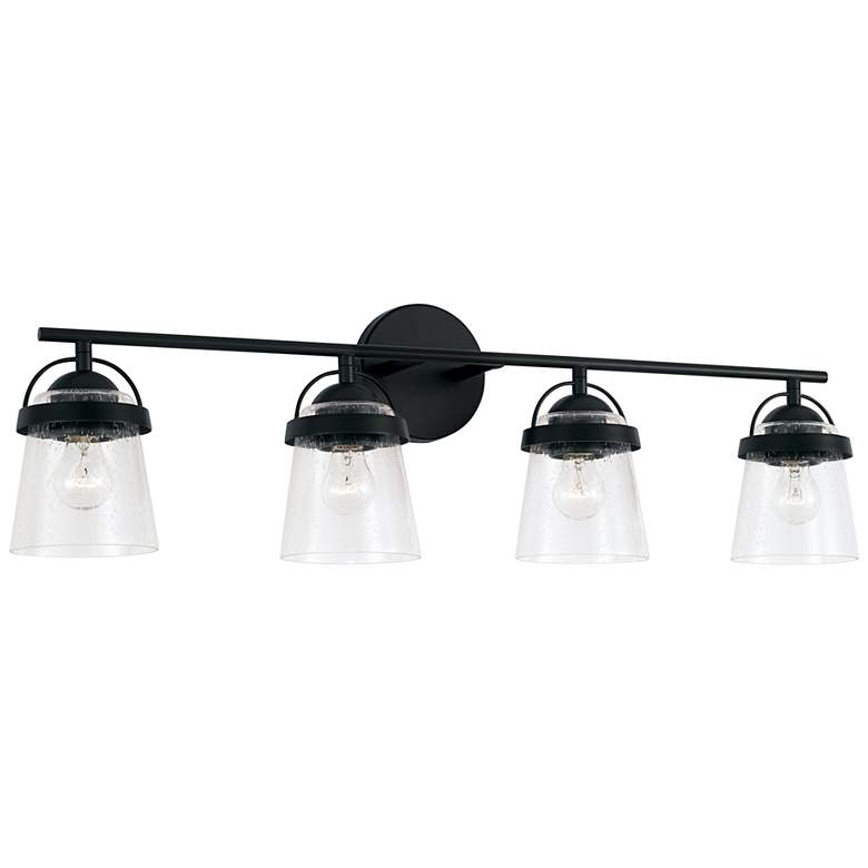 Image 4 Capital Madison 32 1/2" Wide Matte Black 4-Light Bath Light more views