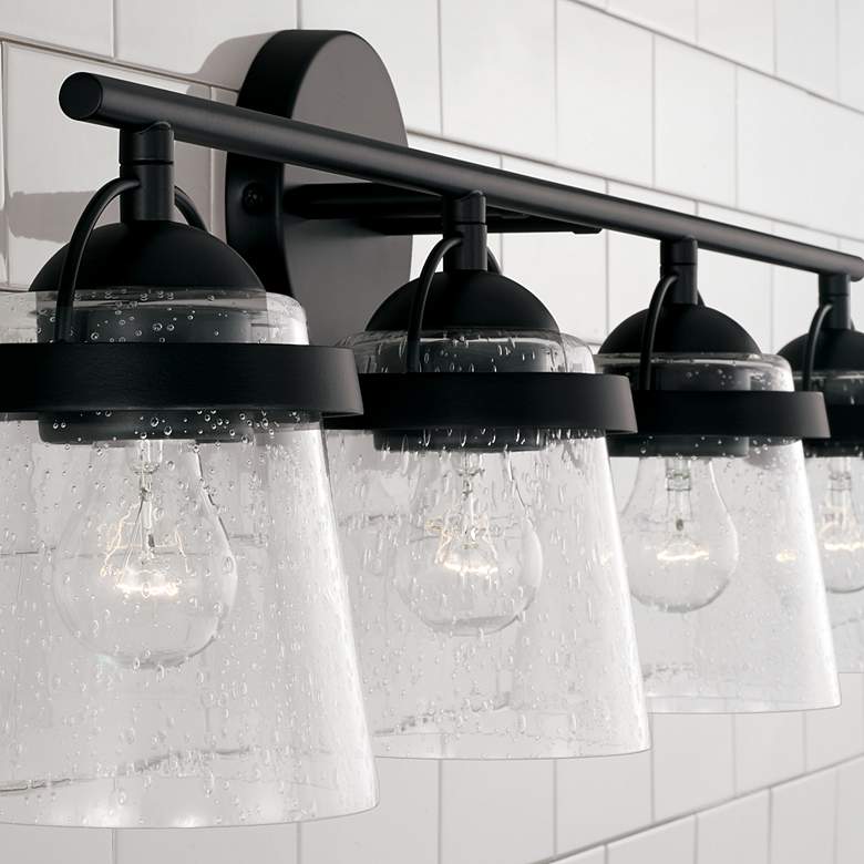 Image 5 Capital Madison 32 1/2" Wide Matte Black 4-Light Bath Light more views