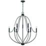 3_Capital Madison 32 1/2" Wide Matte Black 9-Light Chandelier