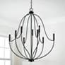 2_Capital Madison 32 1/2" Wide Matte Black 9-Light Chandelier