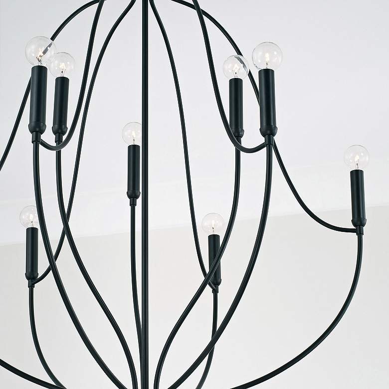Image 5 Capital Madison 32 1/2" Wide Matte Black 9-Light Chandelier more views