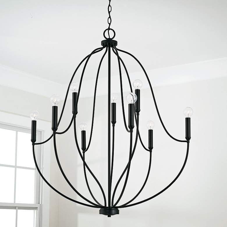 Image 6 Capital Madison 32 1/2" Wide Matte Black 9-Light Chandelier more views