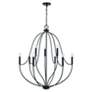 6_Capital Madison 32 1/2" Wide Matte Black 9-Light Chandelier more views