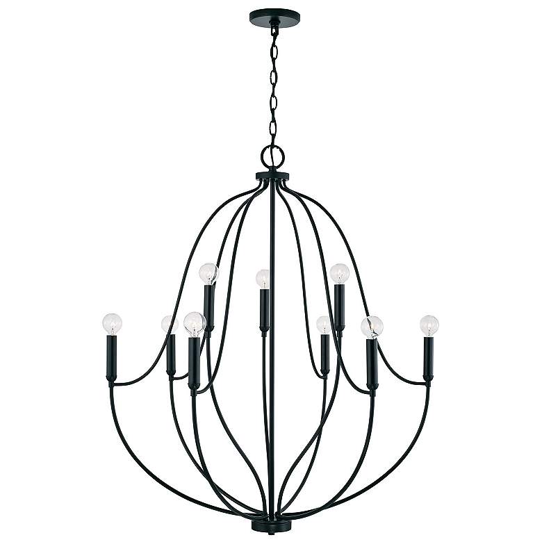 Image 7 Capital Madison 32 1/2" Wide Matte Black 9-Light Chandelier more views