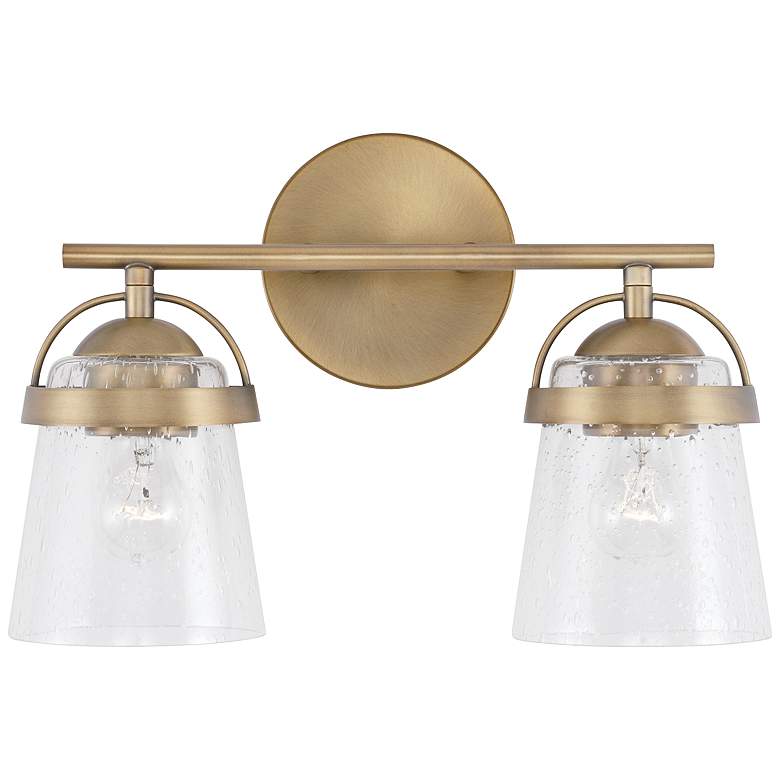 Image 2 Capital Madison 9 1/2" High Aged Brass 2-Light Wall Sconce