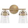 Capital Madison 9 1/2" High Aged Brass 2-Light Wall Sconce
