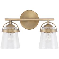 Capital Madison 9 1/2&quot; High Aged Brass 2-Light Wall Sconce