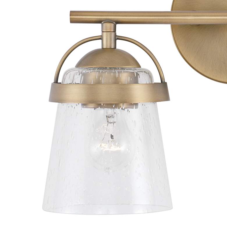 Image 3 Capital Madison 9 1/2" High Aged Brass 2-Light Wall Sconce more views