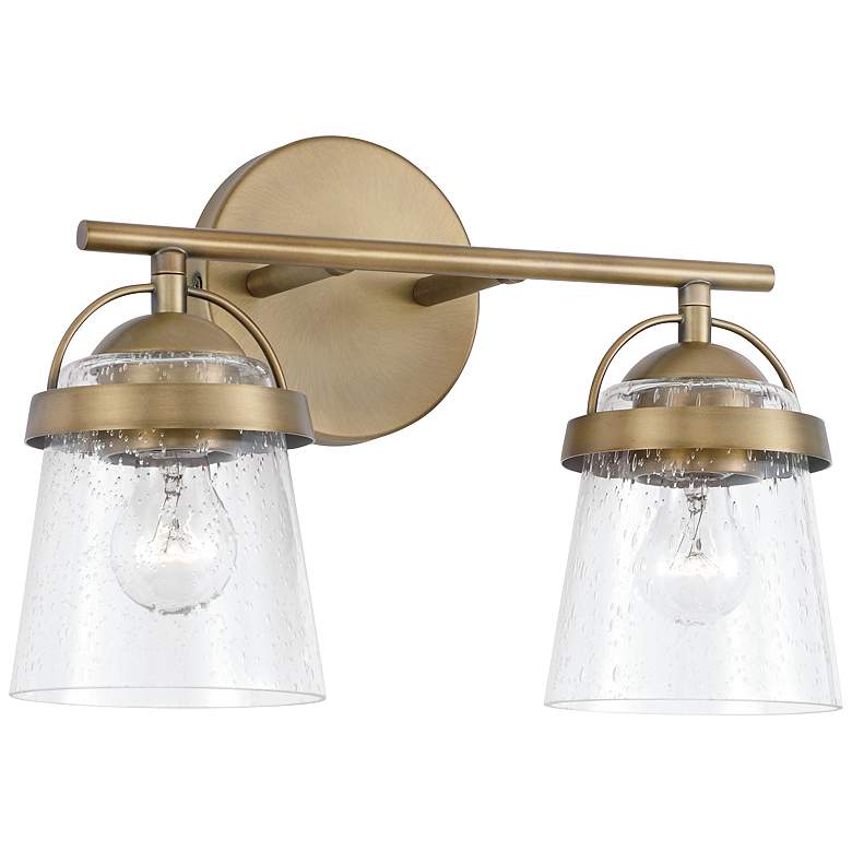 Image 4 Capital Madison 9 1/2" High Aged Brass 2-Light Wall Sconce more views