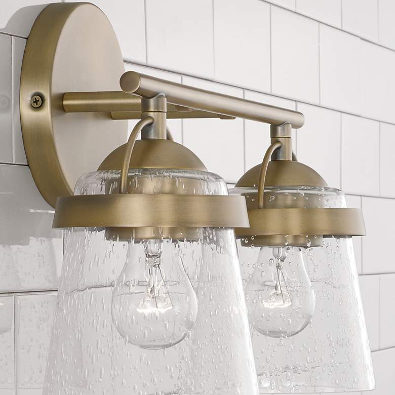 Image 5 Capital Madison 9 1/2" High Aged Brass 2-Light Wall Sconce more views