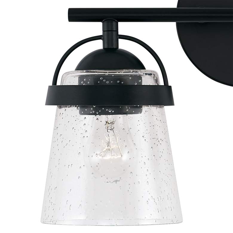 Image 3 Capital Madison 9 1/2" High Matte Black 2-Light Wall Sconce more views