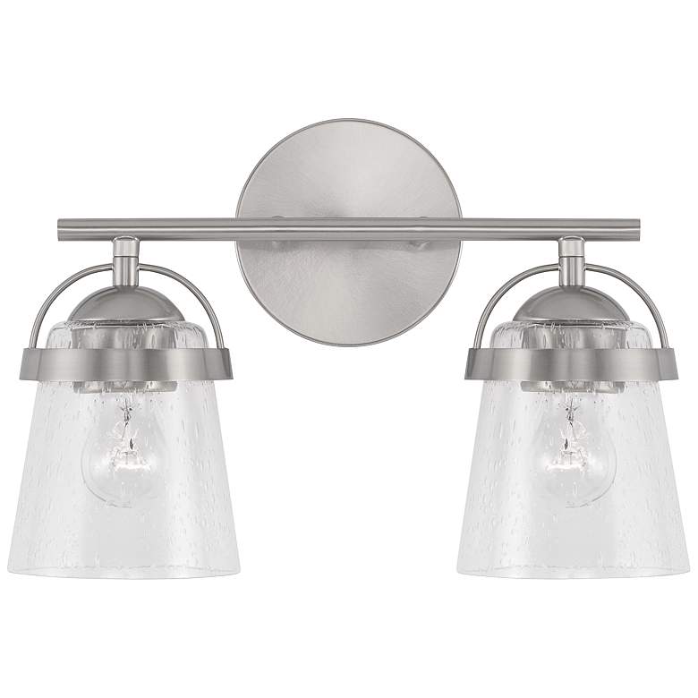 Image 2 Capital Madison 9 1/2 inchH Brushed Nickel 2-Light Wall Sconce