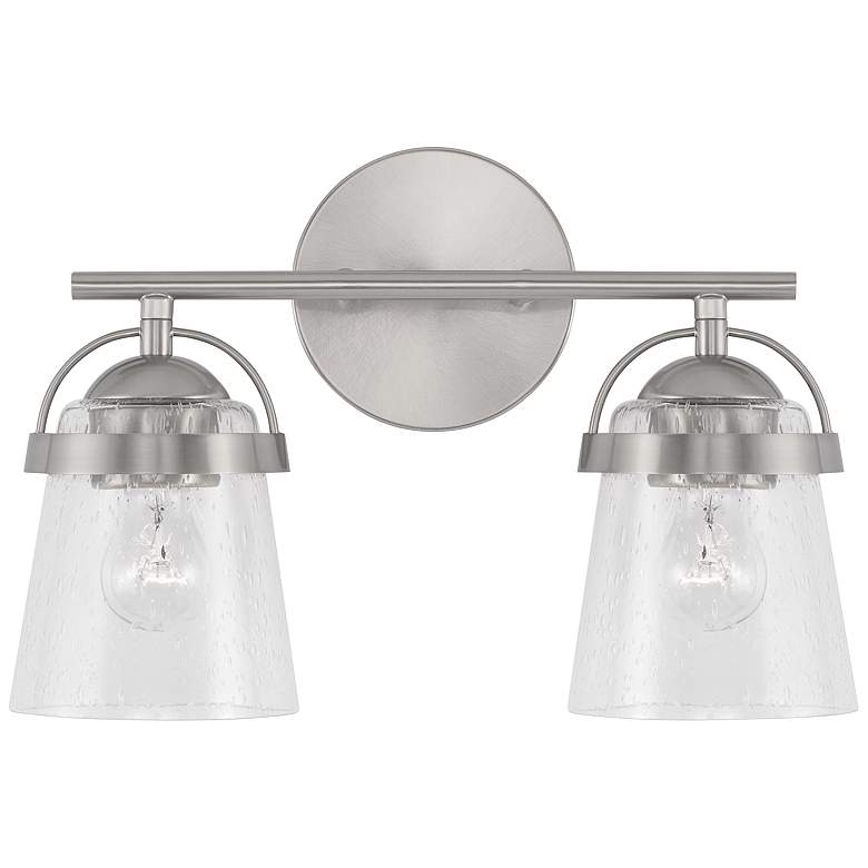 Image 2 Capital Madison 9 1/2"H Brushed Nickel 2-Light Wall Sconce