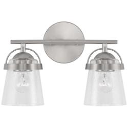 Capital Madison 9 1/2&quot;H Brushed Nickel 2-Light Wall Sconce