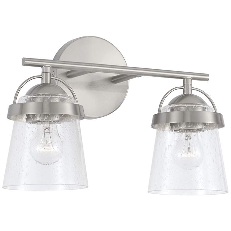 Image 4 Capital Madison 9 1/2"H Brushed Nickel 2-Light Wall Sconce more views