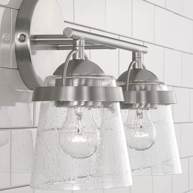 Image 5 Capital Madison 9 1/2"H Brushed Nickel 2-Light Wall Sconce more views