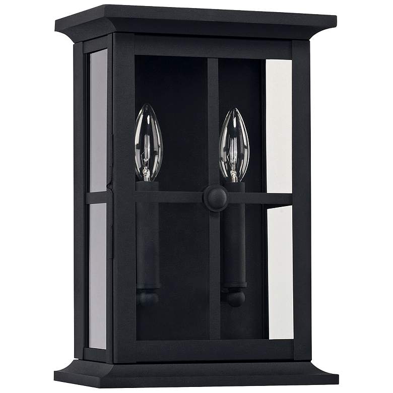 Image 1 Capital Mansell 14" High Black Outdoor Wall Light
