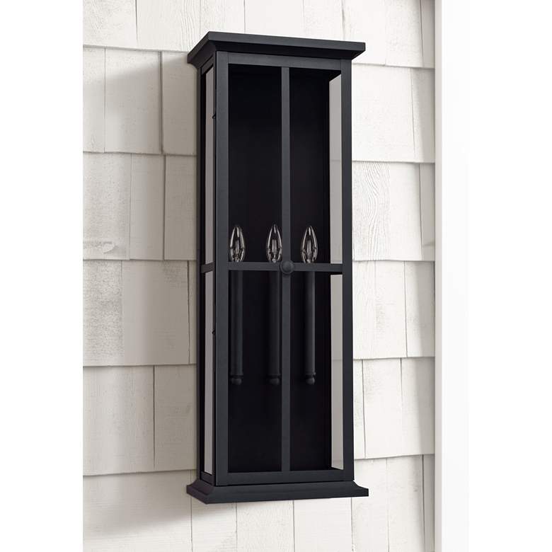 Image 1 Capital Mansell 32 inch High Black Outdoor Wall Light